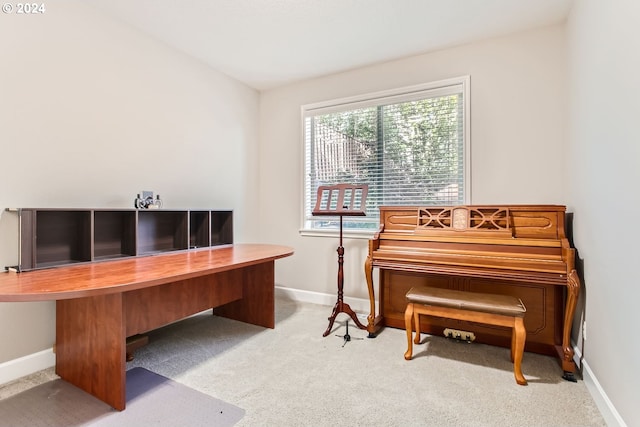 office area with carpet floors and baseboards