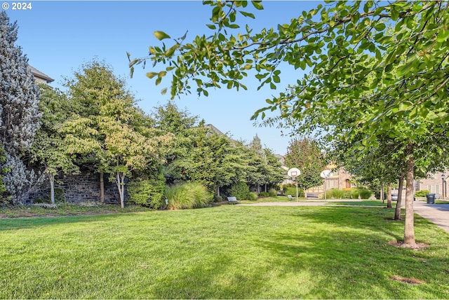 view of yard featuring community basketball court