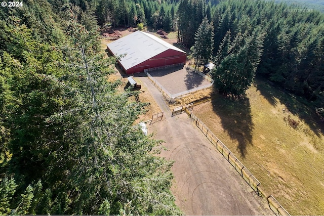 3545 NW Soda Springs Rd, Gales Creek, OR 97117 - birds eye view of property featuring a wooded view