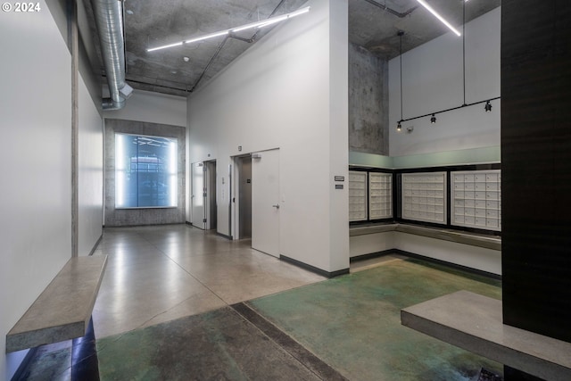 interior space with mail boxes