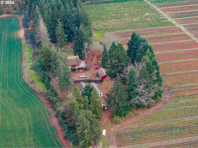 drone / aerial view with a rural view