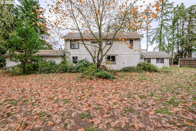 view of rear view of property