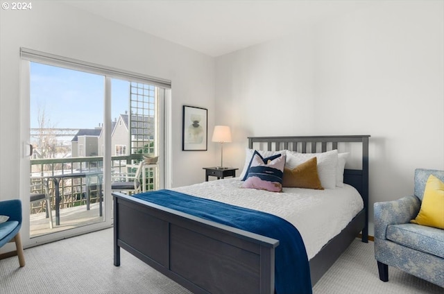 bedroom featuring carpet