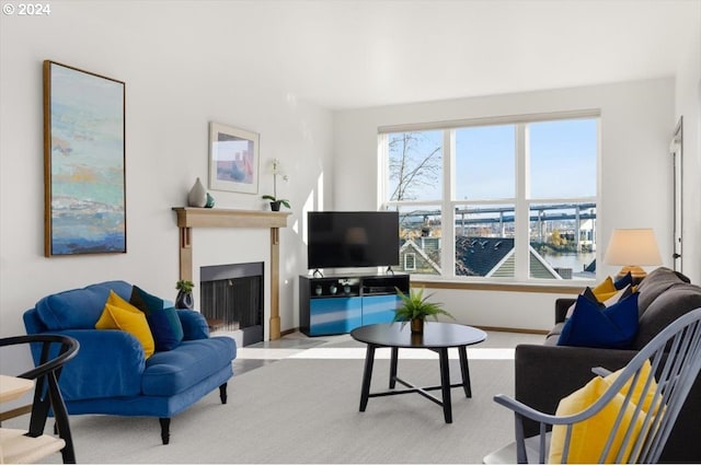 view of carpeted living room