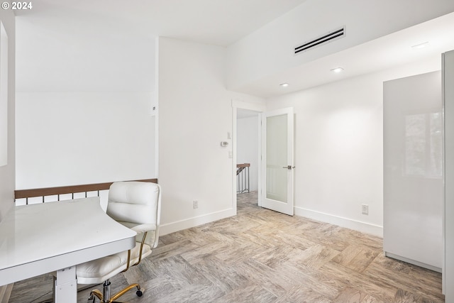 bathroom featuring vanity, toilet, and a shower with shower door