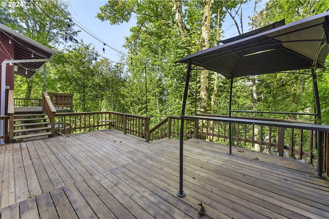 view of wooden deck