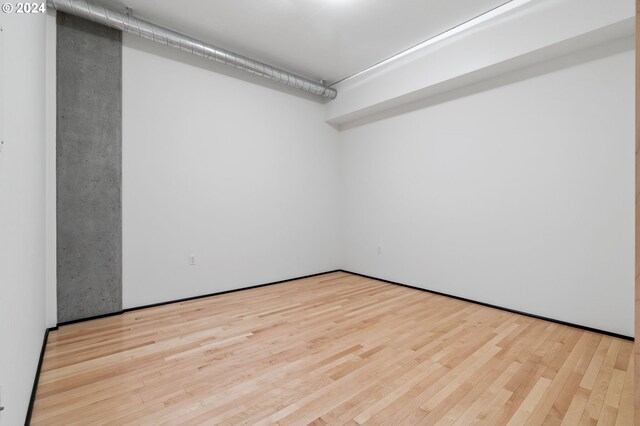 empty room featuring light hardwood / wood-style floors