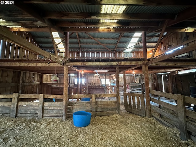 view of horse barn