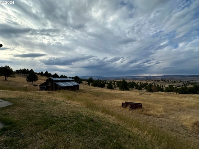 mountain view with a rural view