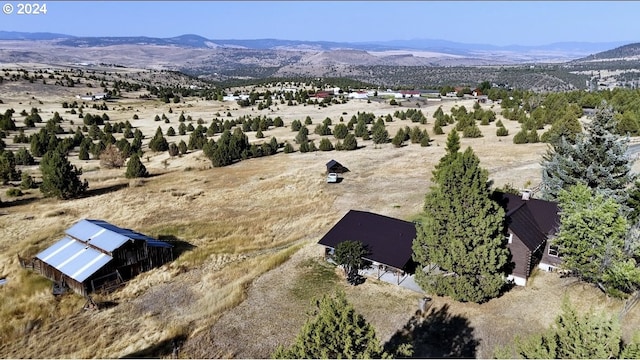 bird's eye view featuring a mountain view