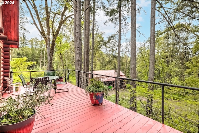 view of wooden terrace