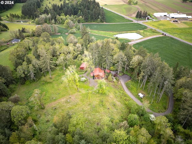 bird's eye view featuring a rural view