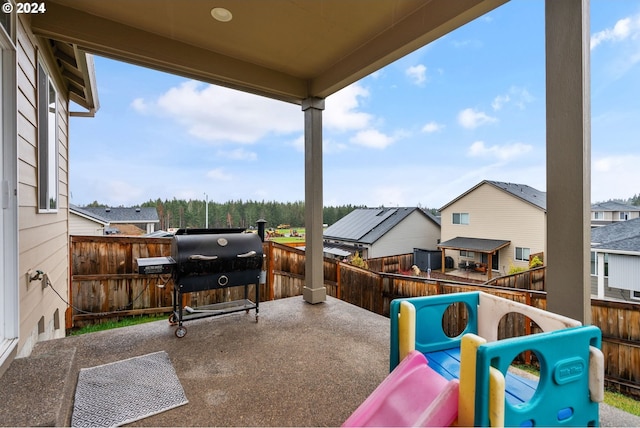 view of patio / terrace featuring area for grilling