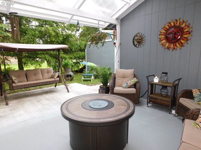 view of patio / terrace with an outdoor living space