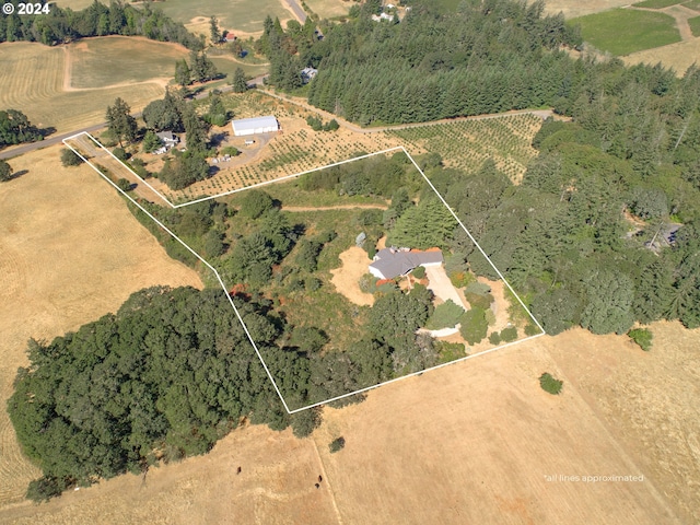 drone / aerial view featuring a rural view