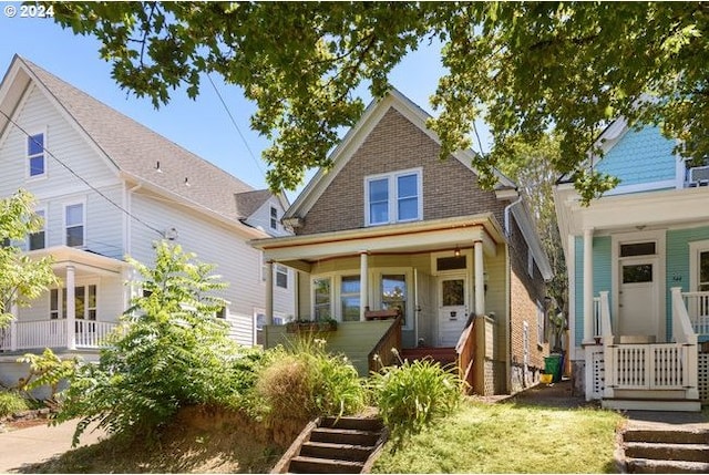 view of front of house featuring covered porch