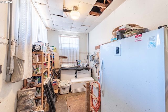 interior space featuring concrete floors