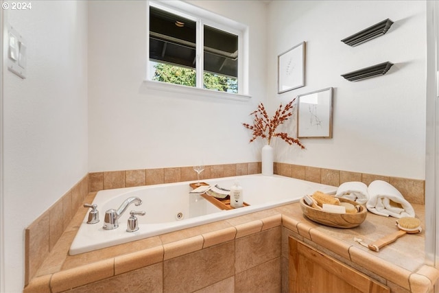 bathroom with separate shower and tub