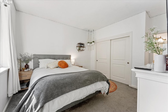 bedroom with carpet floors