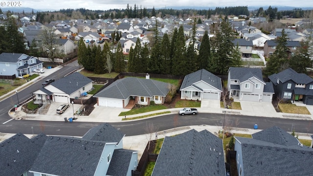 drone / aerial view with a residential view