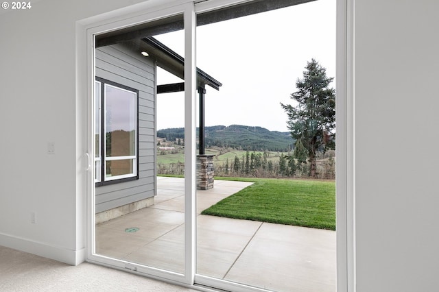 31248 Valley View Ln, Cottage Grove, OR 97424 - doorway featuring a mountain view and baseboards