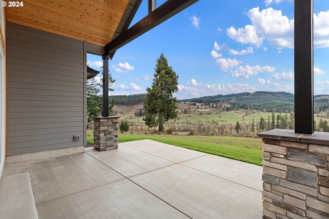 31248 Valley View Ln, Cottage Grove, OR 97424 - view of patio featuring a view of countryside and a mountain view