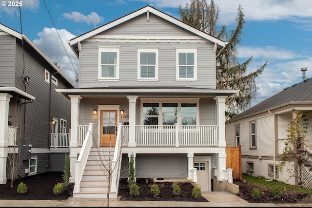 view of front of property with a porch