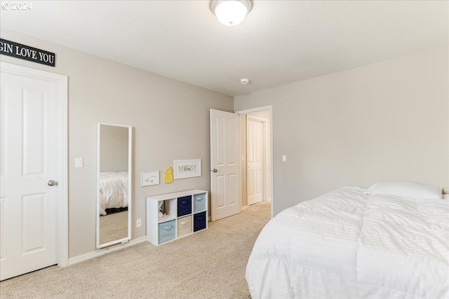 view of carpeted bedroom