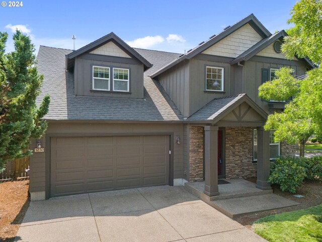 view of front of home featuring a garage