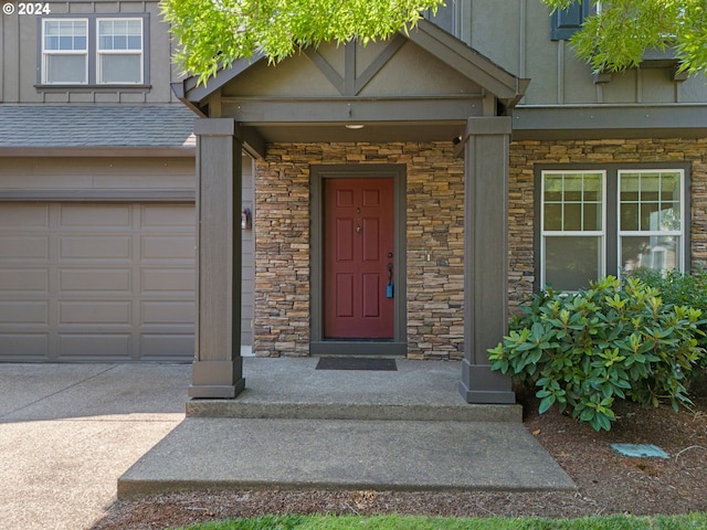 view of doorway to property