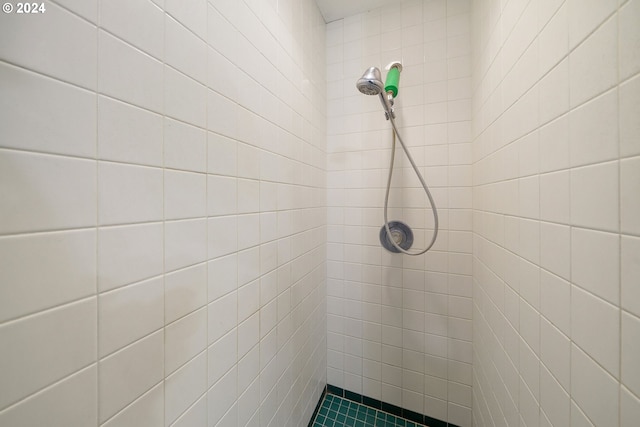 bathroom with tiled shower