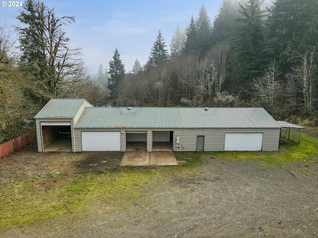 view of outdoor structure with a garage