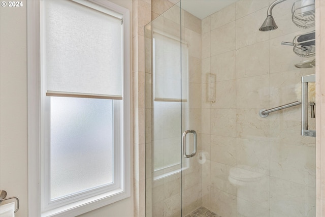 bathroom with walk in shower