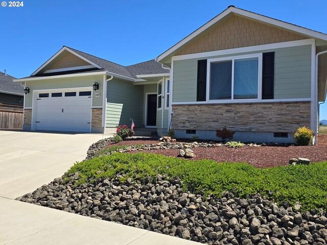 view of front of home featuring a garage