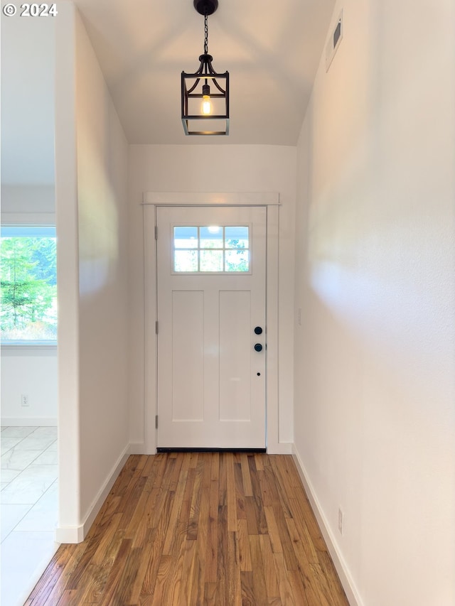 interior space featuring wood-type flooring