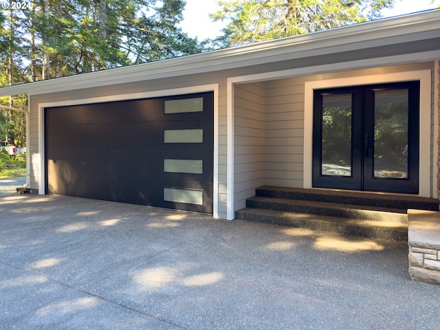 entrance to property with french doors