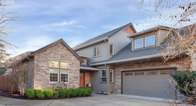 craftsman-style house featuring a garage