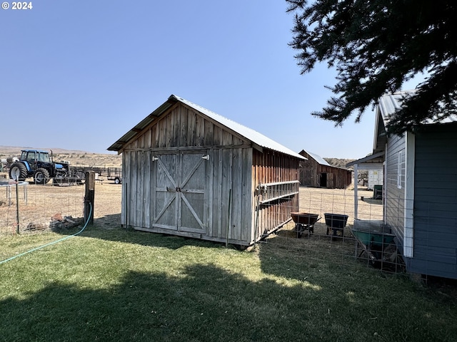 view of shed