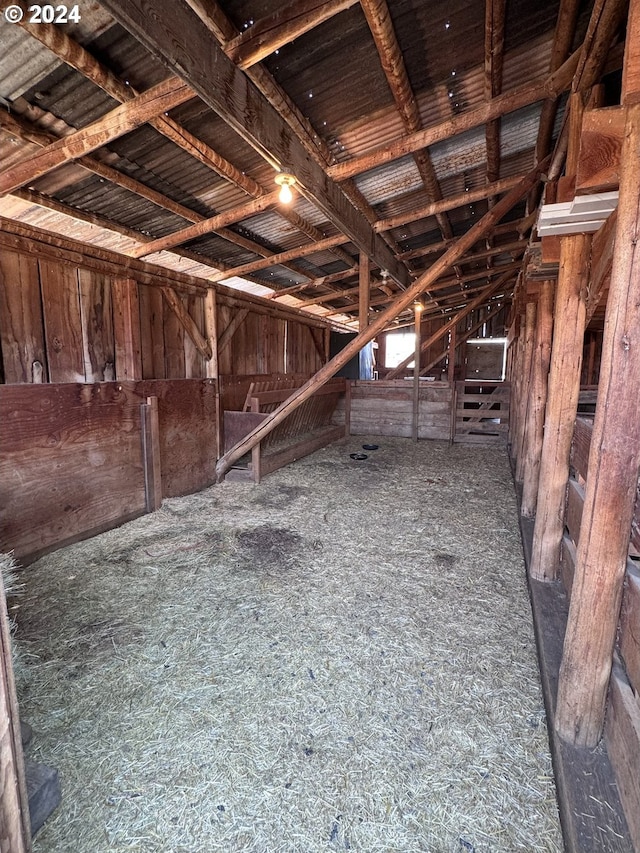 view of horse barn