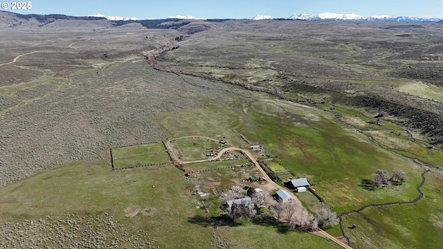27877 Skinner Ln, Baker City, OR 97814 - bird's eye view featuring a rural view and a mountain view