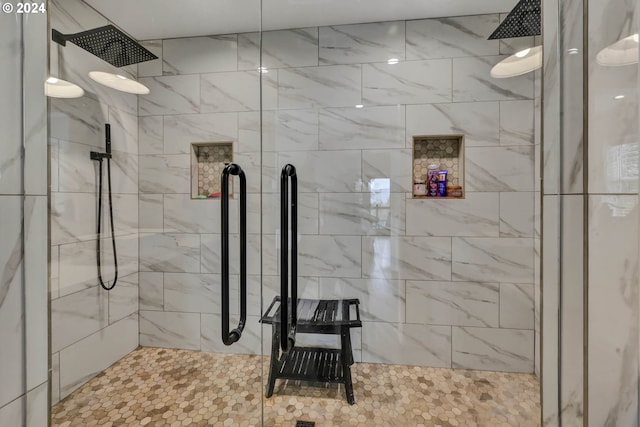 bathroom with an enclosed shower