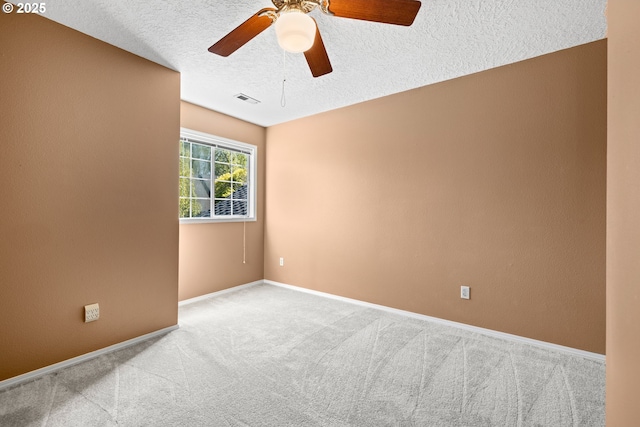 5393 SW Wichita St, Tualatin, OR 97062 - empty room with carpet floors, a textured ceiling, ceiling fan, and baseboards