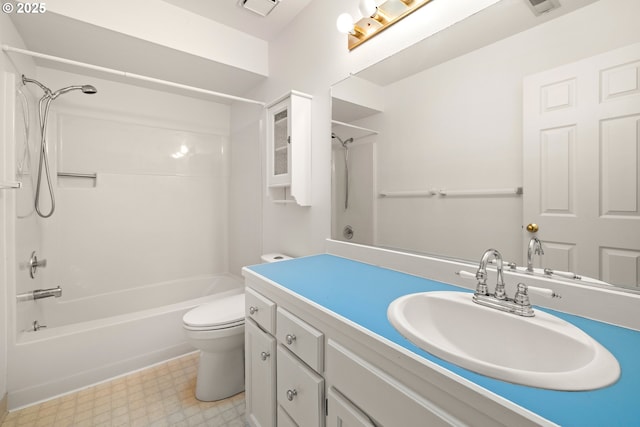 5393 SW Wichita St, Tualatin, OR 97062 - full bath with toilet, washtub / shower combination, tile patterned floors, and vanity
