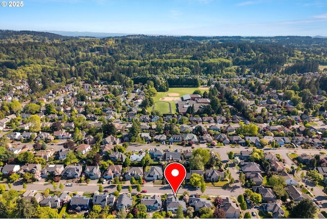 5393 SW Wichita St, Tualatin, OR 97062 - aerial perspective of suburban area with a heavily wooded area