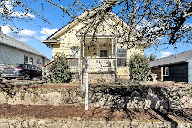 bungalow-style home with covered porch