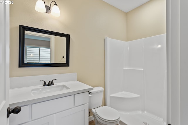 144 E H St, Vernonia, OR 97064 - bathroom with toilet, a shower, and vanity
