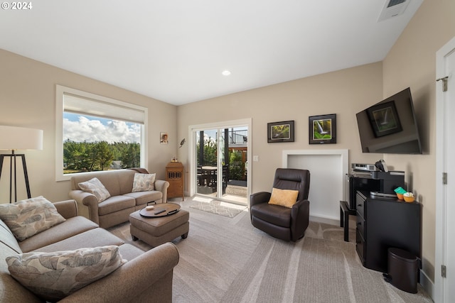 view of carpeted living room