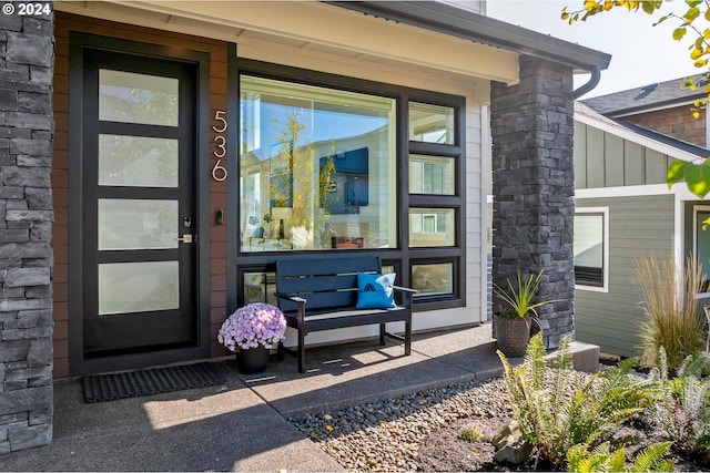 view of doorway to property