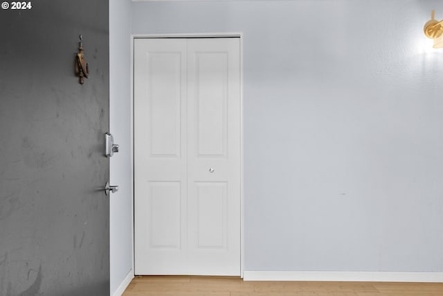 interior space with hardwood / wood-style floors