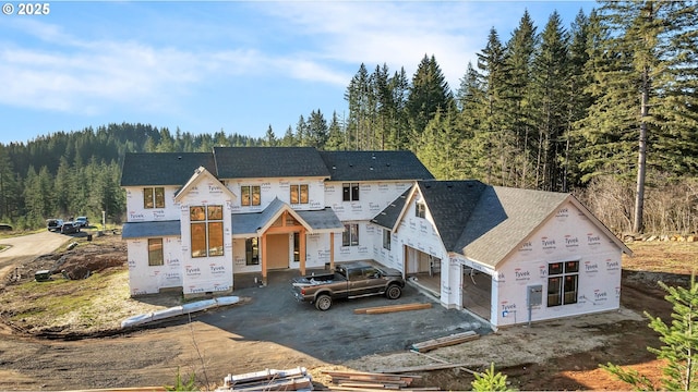 property under construction with a garage